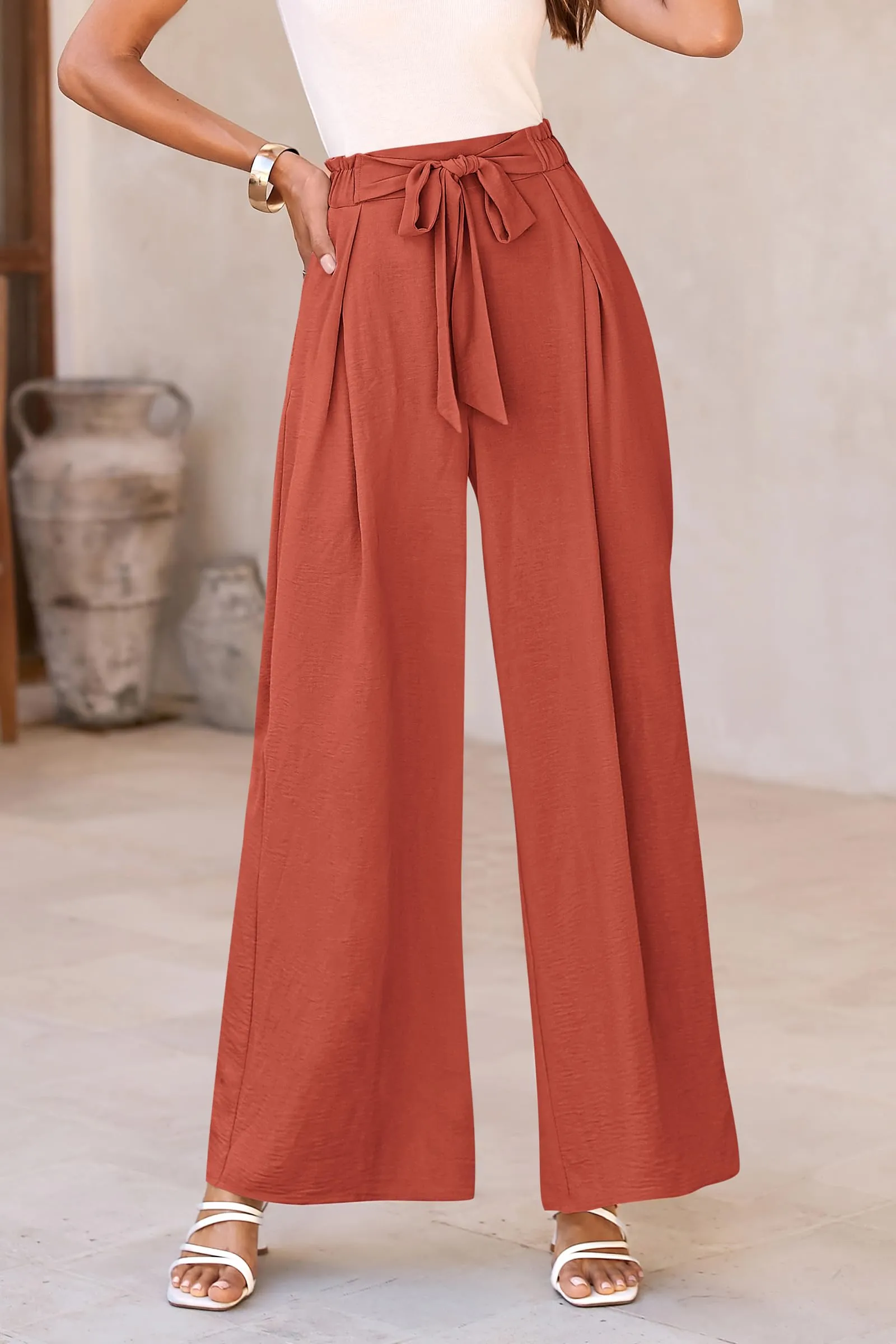 Wide Leg High Waisted Loose Pants