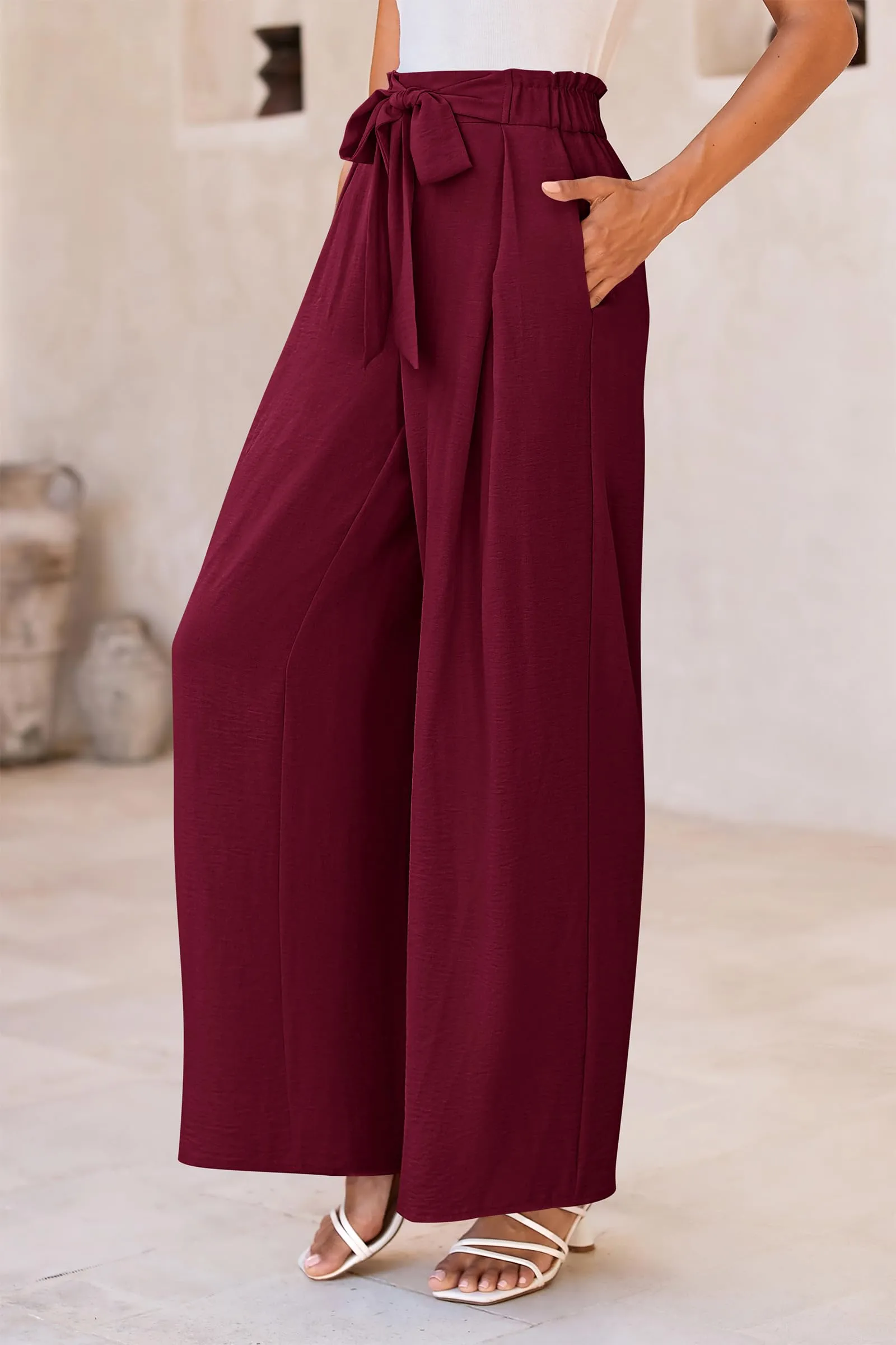 Wide Leg High Waisted Loose Pants