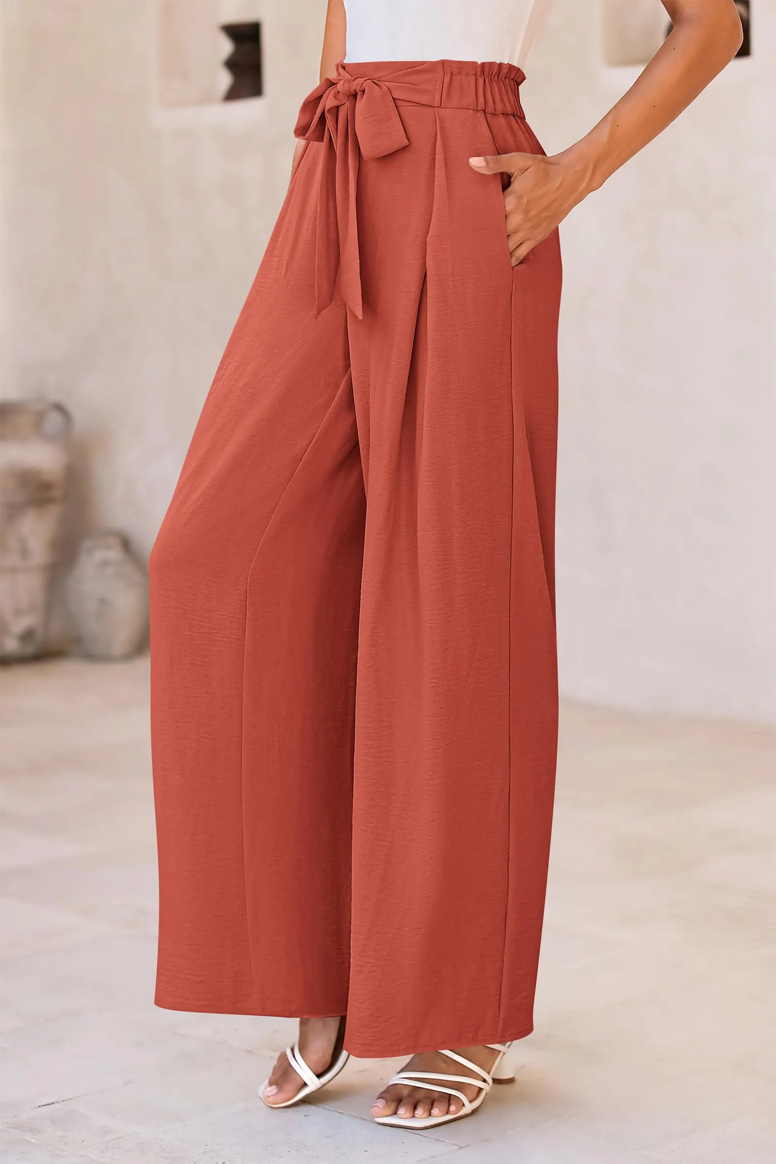 Wide Leg High Waisted Loose Pants