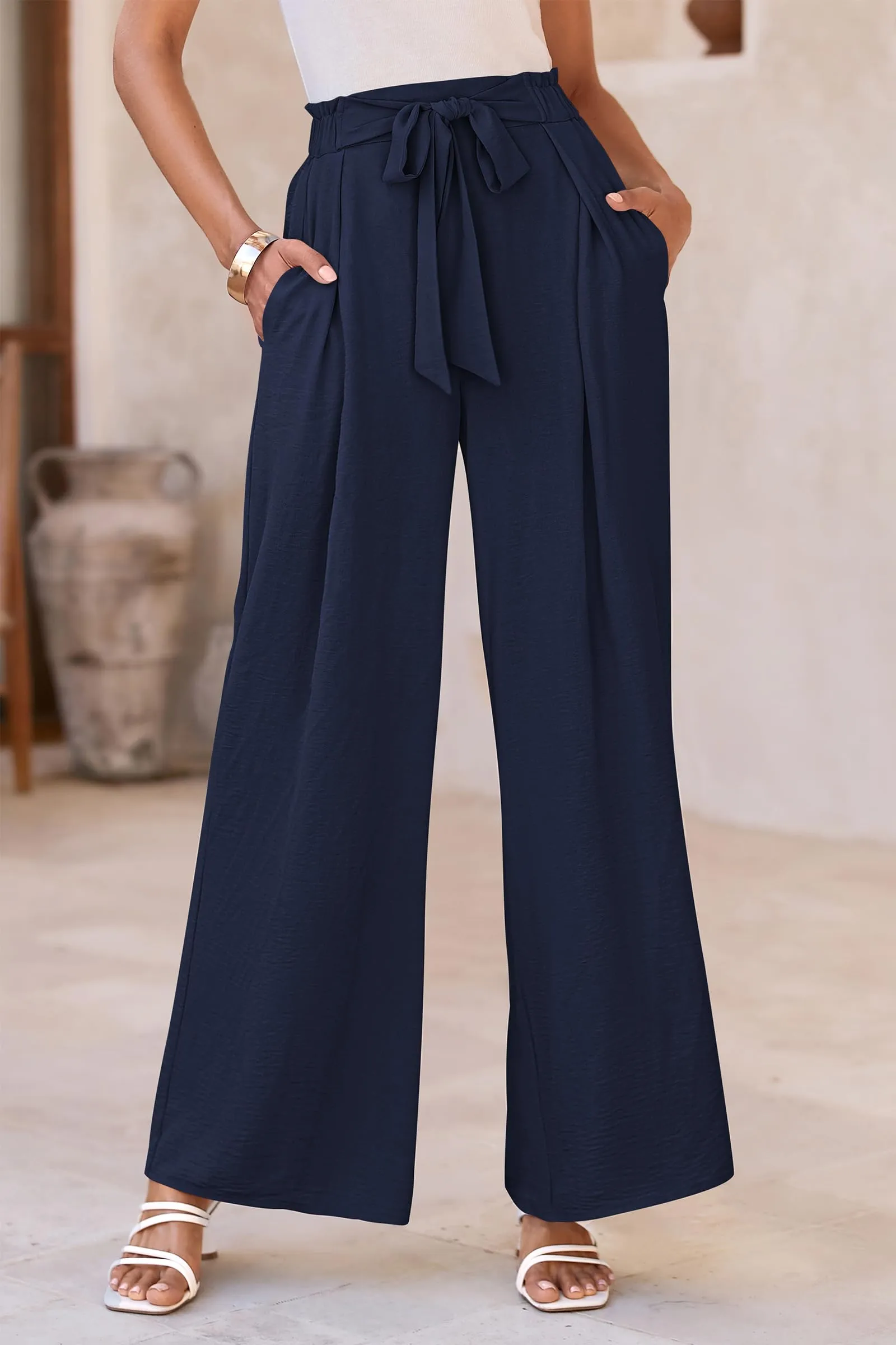 Wide Leg High Waisted Loose Pants