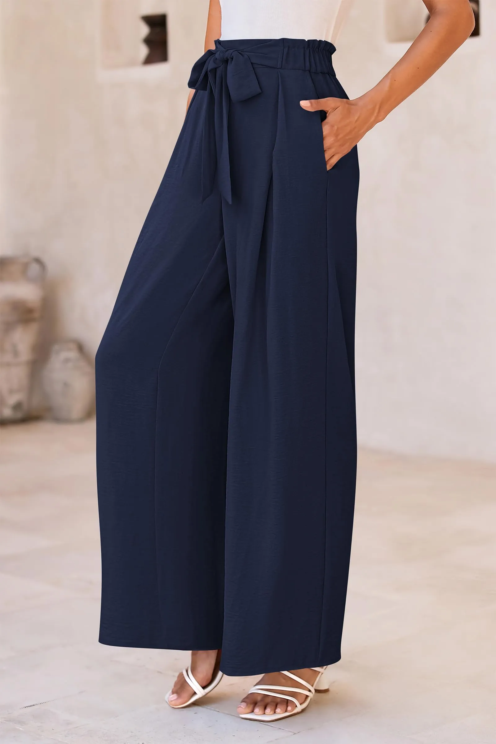 Wide Leg High Waisted Loose Pants