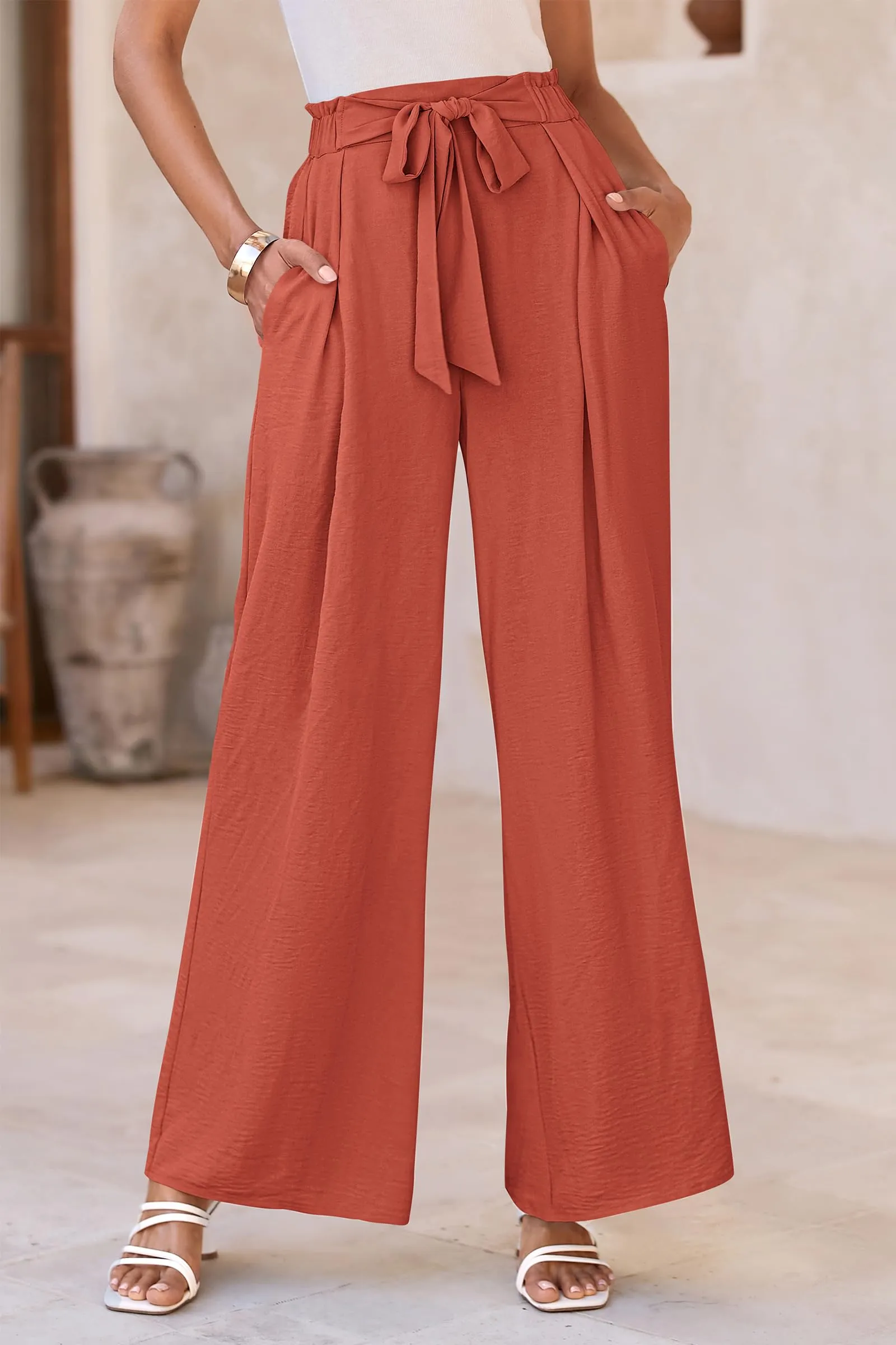 Wide Leg High Waisted Loose Pants