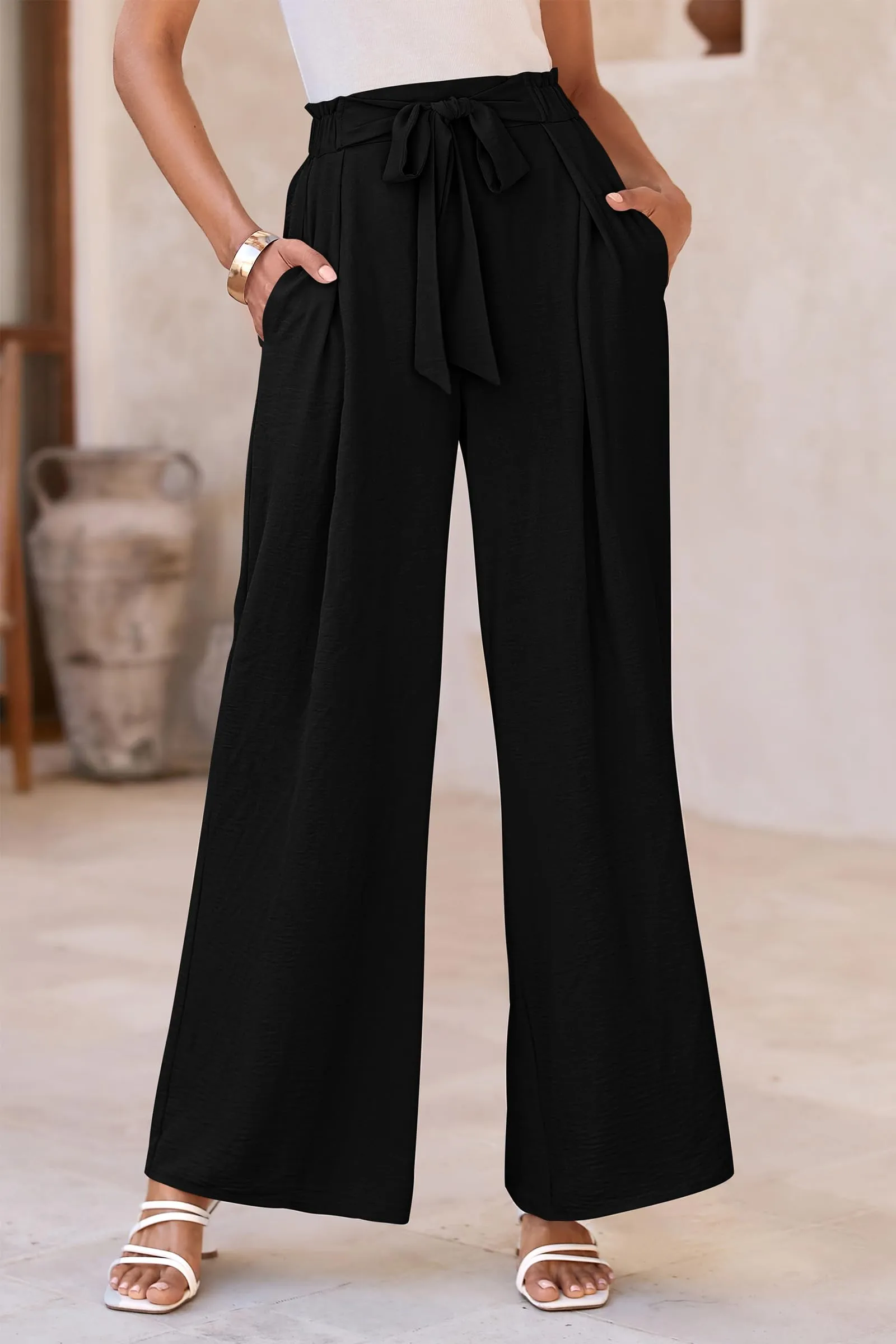 Wide Leg High Waisted Loose Pants