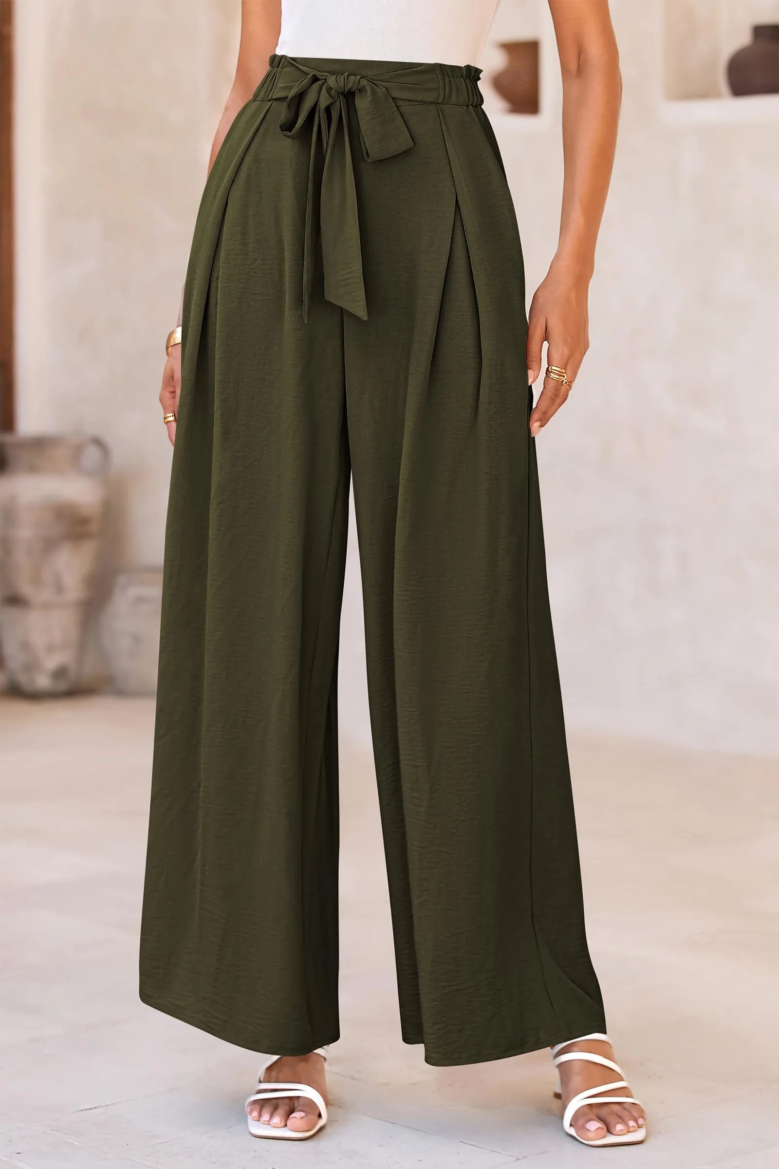 Wide Leg High Waisted Loose Pants