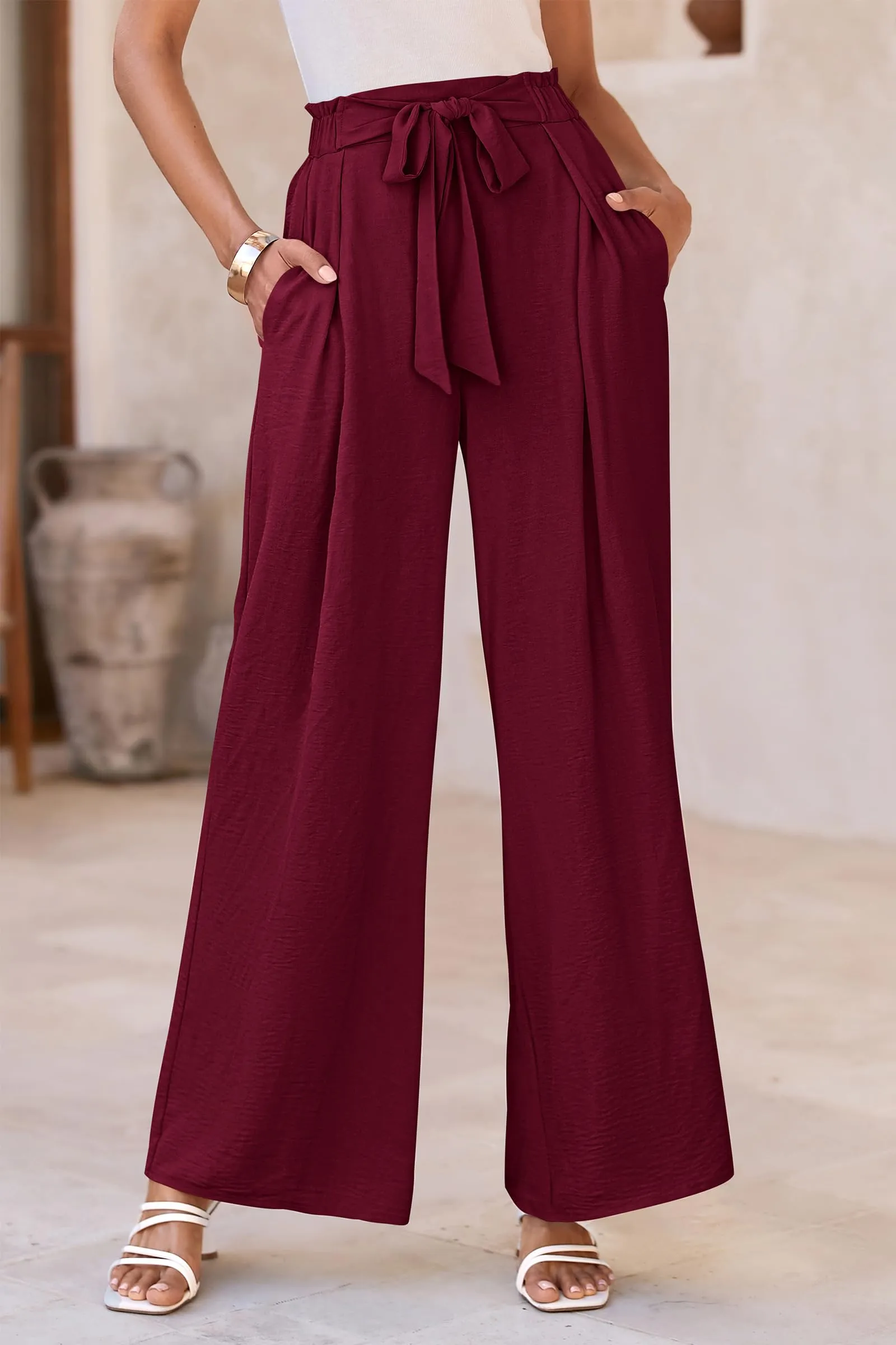 Wide Leg High Waisted Loose Pants