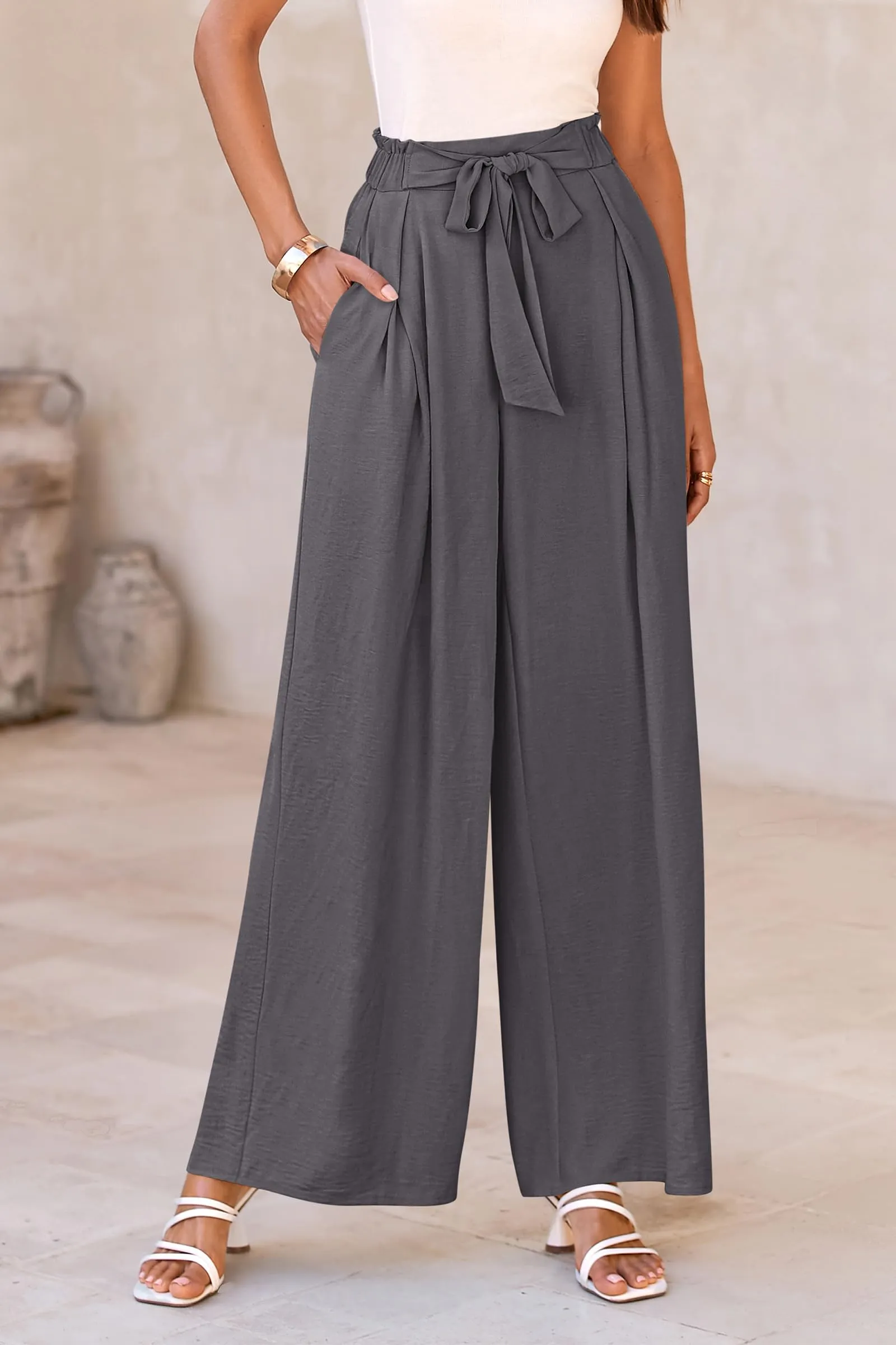 Wide Leg High Waisted Loose Pants