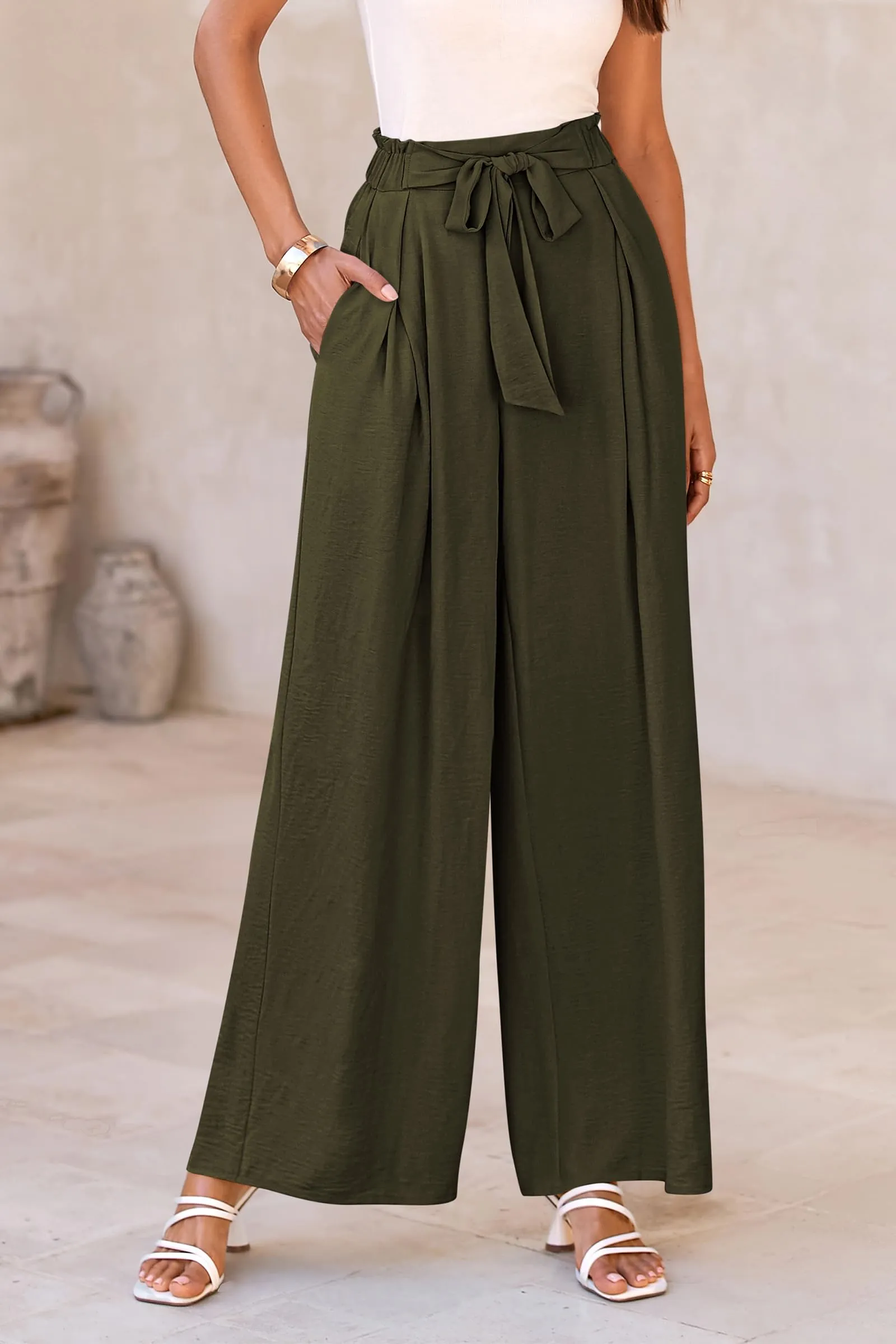 Wide Leg High Waisted Loose Pants