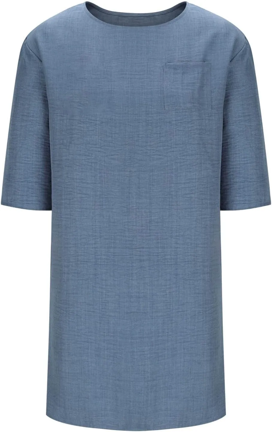 Women's Casual 3/4 Sleeve Summer Dress Loose Fit Round Neck Beach Vacation Shift Flowy Midi Dresses with Pocket