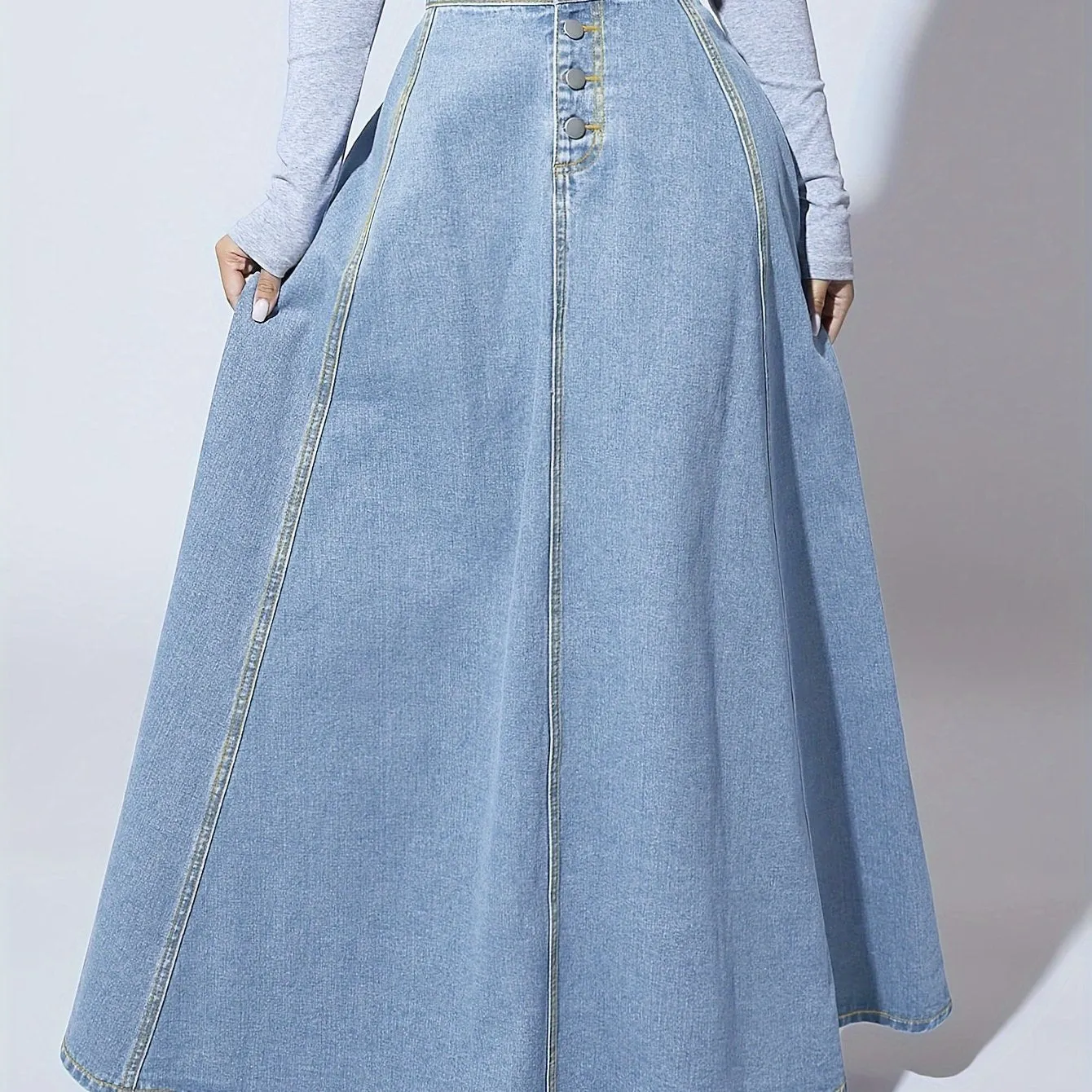 ZANZEA 2024 Fashion Women Denim Skirt Casual Bodycon Maxi Long Skirts Autumn High Waist Faldas Saia Elegant Party Overskirt Jupe